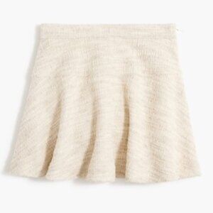 NWT J. Crew Crewcuts Tweed Flare Skirt Ivory Gold Girls 5